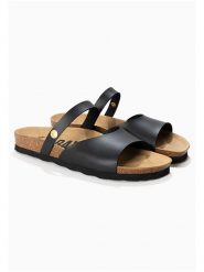 BAYTON Klapki "Marina" w kolorze czarnym rozmiar: 38. Czarne klapki damskie Bayton, bez wzorów, bez obcasa. Za 112.83 zł.