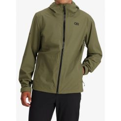Kurtka z membraną męska Outdoor Research Stratoburst Stretch Rain Jacket. Zielone kurtki męskie OUTDOOR RESEARCH, m, bez wzorów, bez kaptura. Za 623.99 zł.