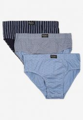 Wielokolorowe 3-pack Majtki Slipy Klasyczne w Drobne Wzory Laniraisa. Bokserki męskie Born2be, bez wzorów. Za 29.99 zł.