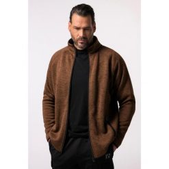 Męska Bluza rozpinana z dzianiny i polaru. Brązowe bluzy bez kaptura męskie JAY-PI, m, z dzianiny. Za 294.99 zł.
