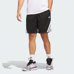 Szorty Legends 3-Stripes Basketball. Białe szorty męskie Adidas, l, z materiału, na fitness i siłownię. Za 109.00 zł.