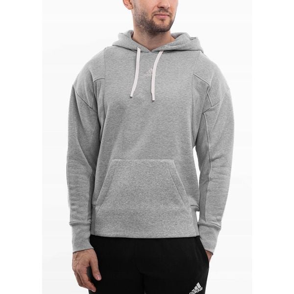 Adidas bluza męska z kapturem hoodie sportowa bawełniana ciepła roz. XXL. Szare bluzy sportowe męskie Adidas, bez wzorów, z bawełny, sportowe, bez kołnierzyka, bez ramiączek. Za 238.00 zł.