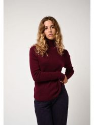 AUTHENTIC CASHMERE Kaszmirowy golf "Suzie" w kolorze bordowym rozmiar: S. Czerwone golfy damskie AUTHENTIC CASHMERE, s, bez wzorów, z kaszmiru, bez ramiączek. Za 479.76 zł.