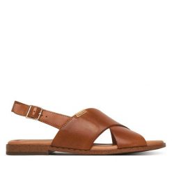 Sandały Pikolinos. Brązowe sandały damskie Pikolinos, bez wzorów, bez obcasa, na płaskiej podeszwie. Za 489.99 zł.