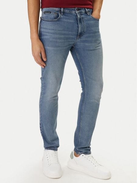 Calvin Klein Jeansy LV04RF950G Niebieski Slim Taper Fit. Niebieskie jeansy męskie CALVIN KLEIN. Za 399.99 zł.