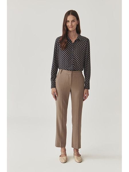 TATUUM Spodnie chino w kolorze szarobrązowym rozmiar: 40. Brązowe spodnie materiałowe damskie Tatuum, bez wzorów, z podwyższonym stanem. Za 174.84 zł.