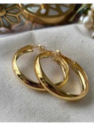 Luseera Pozłacane kolczyki-kreole rozmiar: onesize. Żółte kolczyki damskie Luseera, pozłacane. Za 34.99 zł.