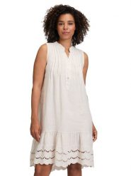 CARTOON Lniana sukienka w kolorze kremowym rozmiar: 44. Brązowe sukienki damskie Cartoon, na co dzień, bez wzorów, z koronki, bez kołnierzyka, bez ramiączek, midi, proste. Za 136.78 zł.