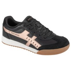 Buty sportowe Sneakersy damskie, Skechers Zinger - Metallic Roads. Czarne buty sportowe na co dzień damskie Skechers, bez wzorów, trekkingowe. Za 299.99 zł.