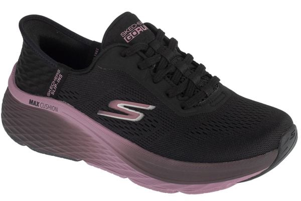 Buty sportowe damskie, Slip-Ins: Max Cushioning Elite 2.0 - Solace. Czarne buty sportowe na co dzień damskie Skechers, bez wzorów, z materiału, trekkingowe. Za 529.99 zł.