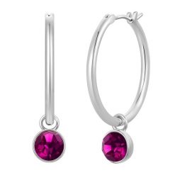 Lulu & Jane Kolczyki z mosiadzu w kolorze srebrnym z krysztalem 1 ct Damski. Szare kolczyki damskie Lulu & Jane, z kryształem, srebrne. Za 149.99 zł.