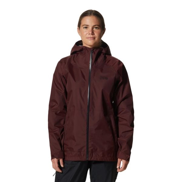 Damska kurtka wodoodporna Mountain Hardwear Threshold. Czerwone kurtki damskie MOUNTAIN HARDWEAR, xs, bez wzorów, bez kaptura. Za 835.10 zł.