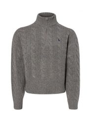 Polo Ralph Lauren sweter z dzianiny z zawartością kaszmiru Kobiety Wełna szary, XL. Szare swetry klasyczne damskie Polo Ralph Lauren, xl, z dzianiny, bez kołnierzyka. Za 1,299.95 zł.