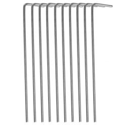 Śledzie do namiotu 10 szt. 17,5 cm stalowe szpilki namiotowe. Szare szpilki SPRINGOS, bez wzorów, bez obcasa. Za 6.99 zł.