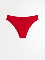 Strukturalny dół od bikini - czerwony. Czerwone bikini damskie Sinsay, bez wzorów. Za 25.99 zł.