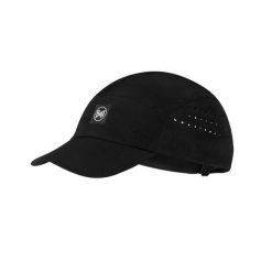 Czapka trekkingowa Speed Cap. Czarne czapki męskie Buff, bez wzorów, z materiału. Za 139.90 zł.