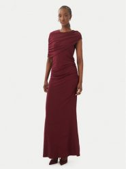 Vero Moda Sukienka wieczorowa Kassandra 10356465 Bordowy Regular Fit. Czerwone sukienki damskie Vero Moda, s, bez wzorów, z syntetyku, wizytowe, bez kołnierzyka, bez ramiączek. Za 249.99 zł.