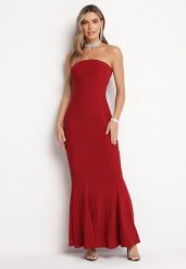 Czerwona Sukienka Maxi Bez Ramiączek Zdobiona Metaliczną Nicią Bergena. Czerwone sukienki damskie Born2be, na imprezę, l, z aplikacjami, eleganckie, bez kołnierzyka, bez ramiączek, maxi. W wyprzedaży za 135.99 zł.