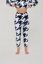 Legginsy termoaktywne – czarno-biała pepitka damskie. Białe bielizna termoaktywna damska OOSC, s, bez wzorów, z materiału. Za 269.99 zł.