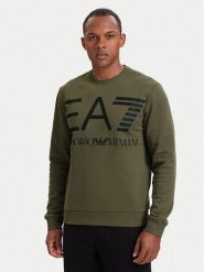 EA7 Emporio Armani Bluza 7M002201 AF27189 U7014 Zielony Regular Fit. Zielone bluzy bez kaptura męskie EA7 Emporio Armani, m, z bawełny. Za 504.99 zł.