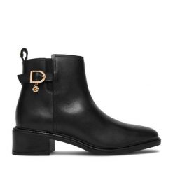 Botki MEXX. Czarne botki damskie Mexx, bez obcasa, na słupku, bez zapięcia. Za 269.99 zł.