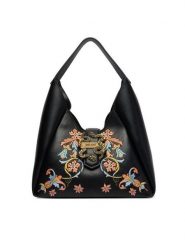 Just Cavalli Torebka 80RA4BA6 ZSE08 Czarny. Czarne torebki klasyczne damskie Just Cavalli, bez wzorów, ze skóry, bez dodatków. Za 849.99 zł.