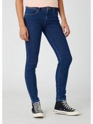 Wrangler Dżinsy "Willow" - Skinny fit - w kolorze granatowym rozmiar: W27/L32. Niebieskie jeansy damskie Wrangler, z podwyższonym stanem. Za 109.78 zł.