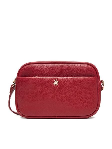 Beverly Hills Polo Club Torebka CEO-BHPC-C-012-08 Czerwony. Czerwone listonoszki damskie Beverly Hills Polo Club, bez wzorów, z materiału, bez dodatków. Za 179.99 zł.