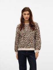 Vero Moda Bluza w kolorze beżowo-czarnym rozmiar: L. Brązowe bluzy bez kaptura damskie Vero Moda, l, z bawełny. Za 114.17 zł.