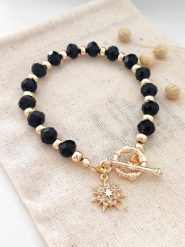 Atelier MIU Pozłacana bransoletka z elementem ozdobnym rozmiar: onesize. Czarne bransoletki damskie atelier MIU, pozłacane. Za 63.45 zł.