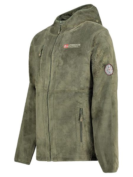 Geographical Norway Kurtka polarowa "Upload" w kolorze khaki rozmiar: M. Brązowe kurtki męskie Geographical Norway, m, bez wzorów, z polaru, bez kaptura. Za 126.15 zł.