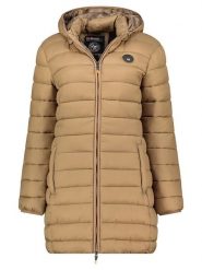 Geographical Norway Płaszcz pikowany "Atikamap" w kolorze szarobrązowym rozmiar: M. Brązowe płaszcze damskie Geographical Norway, m, bez wzorów. Za 169.67 zł.