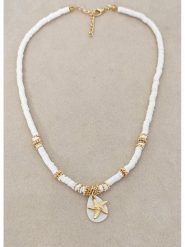 Nakkash Pozłacany naszyjnik z zawieszką - dł. 43 cm rozmiar: onesize. Białe naszyjniki damskie Nakkash, pozłacane. Za 21.99 zł.