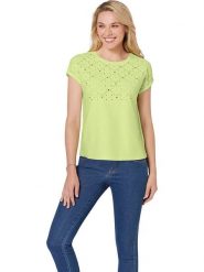 WITT WEIDEN Koszulka w kolorze zielonym rozmiar: 48. Zielone bluzki damskie WITT WEIDEN, bez wzorów, z bawełny, bez kołnierzyka, bez ramiączek. Za 52.42 zł.