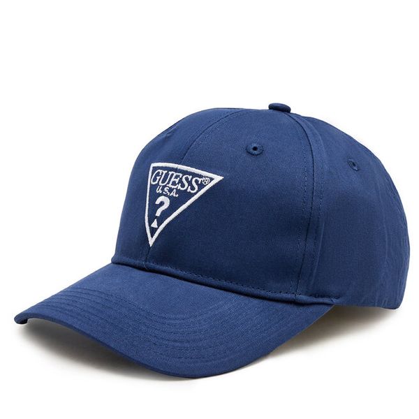 Czapka z daszkiem Guess. Niebieskie czapki męskie Guess, z aplikacjami. Za 79.99 zł.