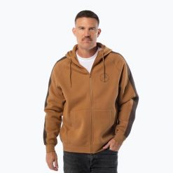 Bluza męska Pitbull San Diego Ca Hooded Zip. Żółte bluzy sportowe męskie PITBULL, bez wzorów, z bawełny, bez kołnierzyka, bez ramiączek. Za 219.99 zł.