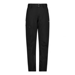 Spodnie damskie narciarskie CMP 34W3946. Czarne spodnie dresowe damskie CMP, bez wzorów, sportowe. Za 419.99 zł.