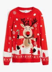 Cienki sweter z okrągłym dekoltem. Czarne swetry klasyczne damskie bonprix, z dzianiny, bez kołnierzyka. Za 109.99 zł.