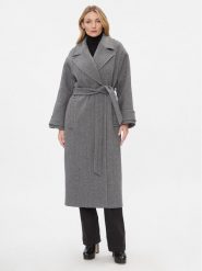 IVY OAK Płaszcz wełniany Claudia IO1123F1115 Szary Loose Fit. Szare płaszcze damskie Ivy & Oak, na zimę, bez wzorów, z syntetyku. Za 2,139.00 zł.