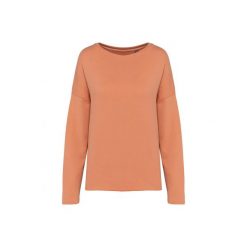 Bluza damska Kariban Loose. Brązowe bluzy bez kaptura damskie KARIBAN, l, z bawełny. Za 147.00 zł.
