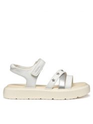 Geox Sandały J Kodette Gir J45DBI 000BC C0007 D Biały. Białe sandały dziewczęce Geox, ze skóry, bez zapięcia. Za 319.99 zł.