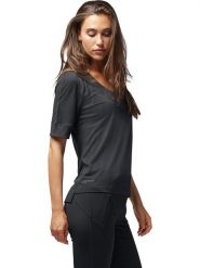 LaMunt Koszulka funkcyjna "Alexandra" w kolorze czarnym rozmiar: 36. Czarne bluzki sportowe damskie LaMunt, z materiału, bez kołnierzyka, bez ramiączek. Za 173.99 zł.