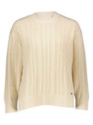 Pepe Jeans Sweter w kolorze kremowym rozmiar: L. Brązowe swetry klasyczne damskie Pepe Jeans, l, z bawełny, bez kołnierzyka. Za 136.13 zł.