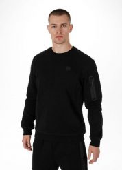 Bluza męska Pitbull Seahill. Czarne bluzy bez kaptura męskie PITBULL, l, z bawełny. Za 229.00 zł.