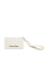 Calvin Klein Portfel Gracie K60K611689 Beżowy. Brązowe portfele damskie CALVIN KLEIN, bez wzorów, ze skóry. Za 199.99 zł.