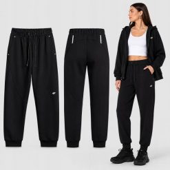SPODNIE DAMSKIE 4F DRESOWE JOGERRY SPORTOWE CZARNE. Czarne spodnie sportowe damskie 4f, m, z dresówki, na fitness i siłownię. Za 159.99 zł.
