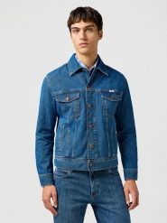 Wrangler Kurtka dżinsowa w kolorze niebieskim rozmiar: M. Niebieskie kurtki męskie Wrangler, m, bez wzorów, z bawełny, bez kaptura. Za 290.95 zł.