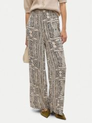 Vero Moda Spodnie palazzo Menny 10282478 Beżowy Wide Leg. Brązowe spodnie materiałowe damskie Vero Moda, bez wzorów, z materiału. Za 129.99 zł.