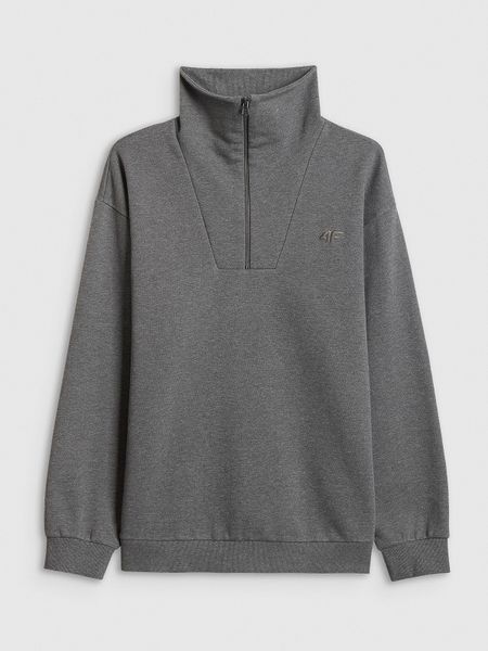 4F Bluza dresowa regular bez kaptura męska - szara XL. Szare bluzy bez kaptura męskie 4f, m, z dresówki. Za 199.99 zł.