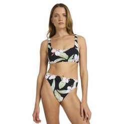 Stanik bikini typu bralette dla Kobiety PRINTED ESSENTIALS Czarny. Czarne bikini damskie Roxy, bez wzorów. Za 169.99 zł.